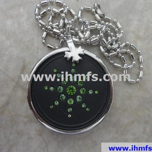 Fashion coloured glaze necklace energy pendants oem odm cz diamond